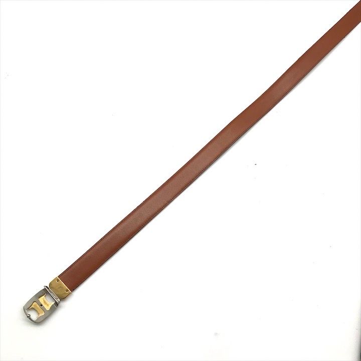 美品 CELINE セリーヌ トリオンフ レザー ベルト ブラック ブラウン  