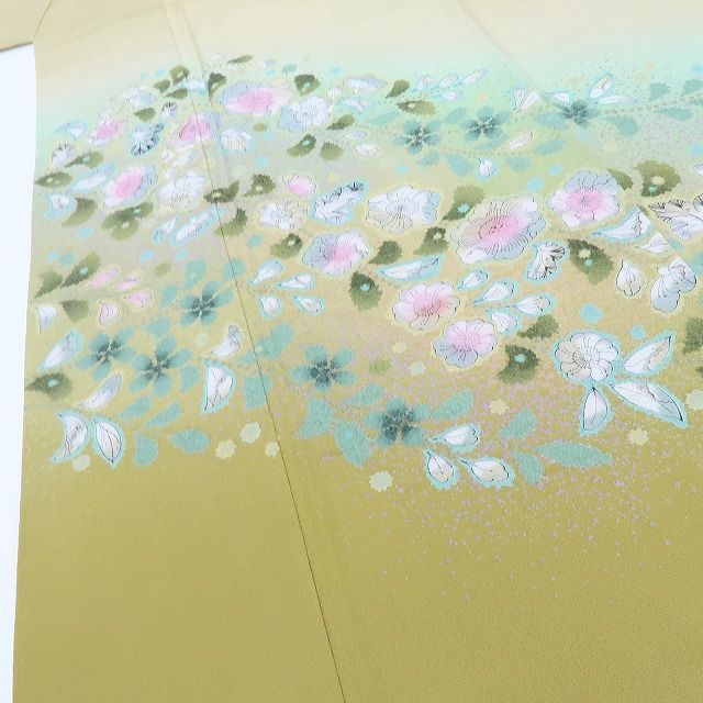 百華❀Y4040◇美品未着用 正絹 辻が花 絞り 仕付け糸付 手縫い仕立て