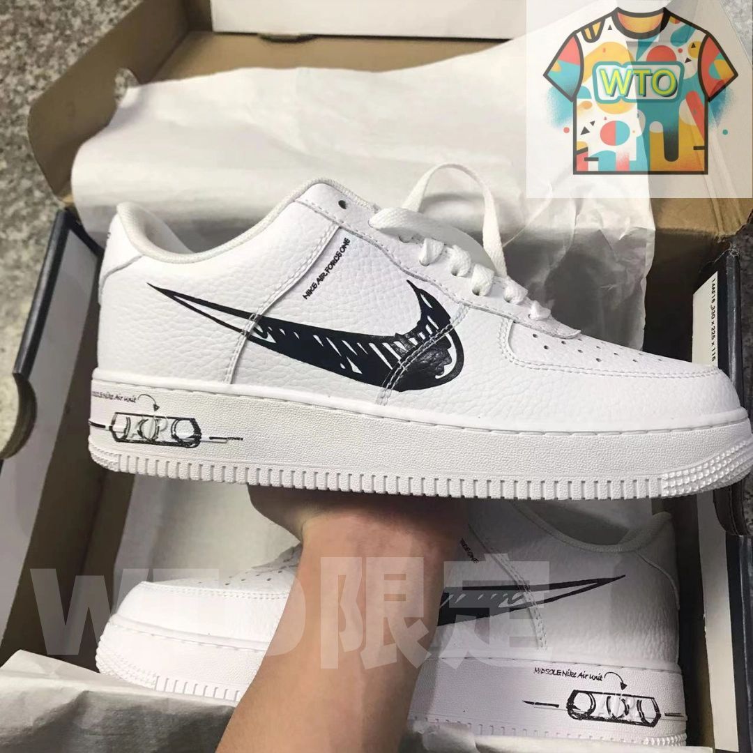 NIKE ナイキ スニーカー ナイキ AIR FORCE 1 LOW SKETCH - WHITEエア