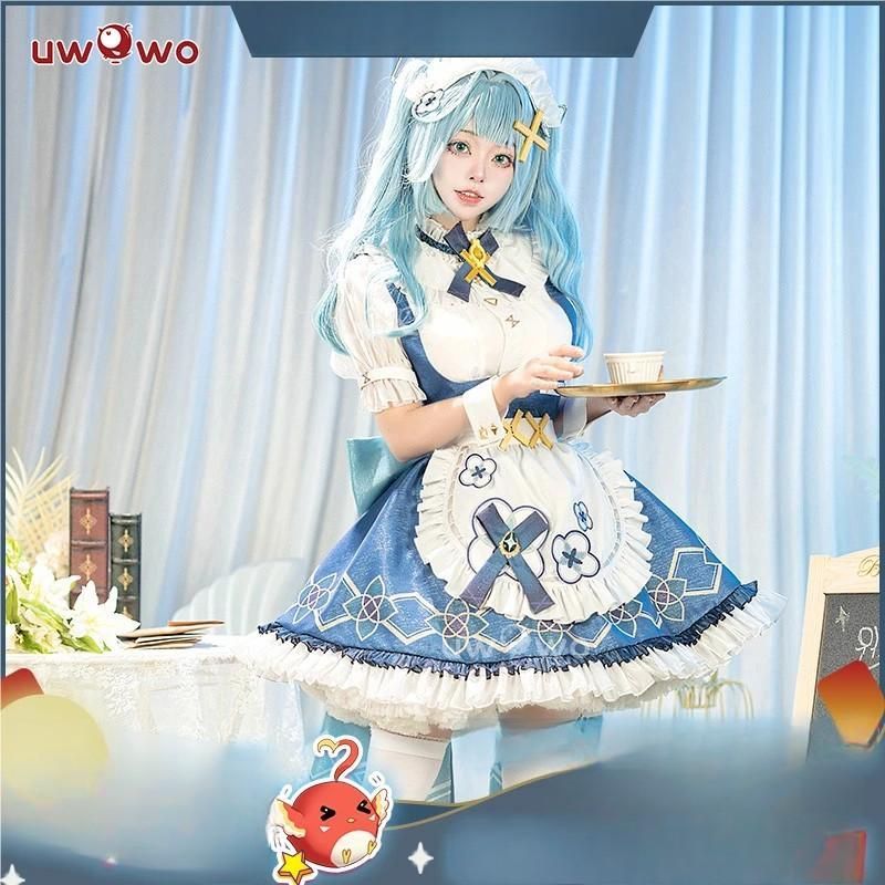 ♥ Uwowo悠窩窩 原神 ファルザン カフェメイド コスプレ 衣装 meilu 51209