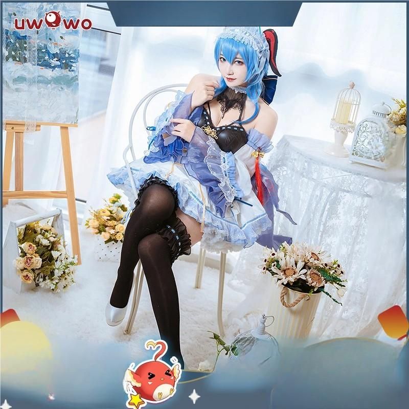 高品質 Uwowo悠窩窩 コスプレ 衣装 原神 甘雨 メイド服 meilu 51205