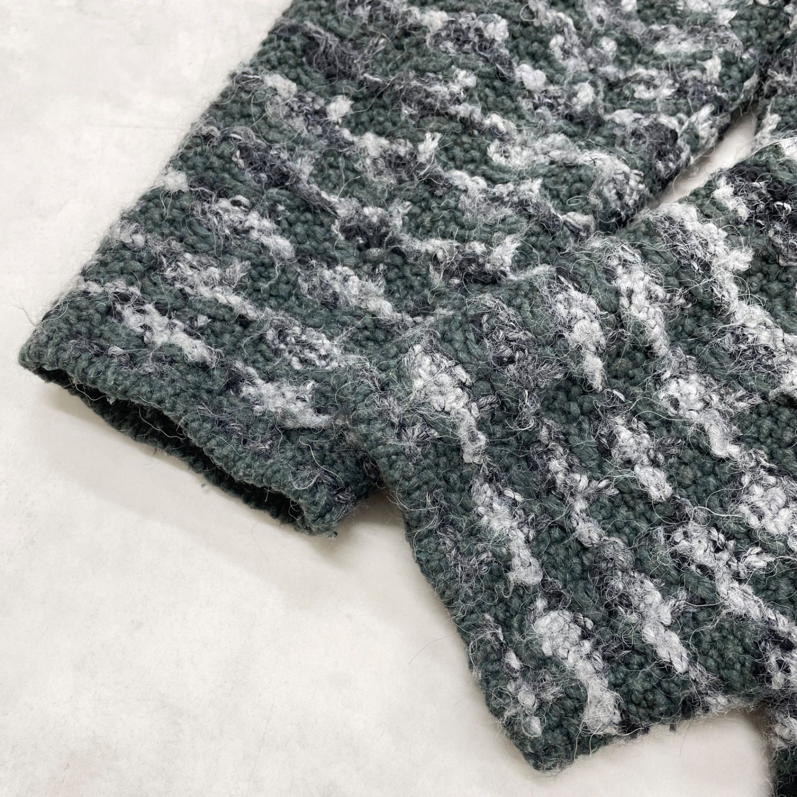 MISSONIミッソーニ イタリア製カシミヤ混ウールストライプ柄ガウンコートXL Missoni - Zig-zag knit wool-blend wrap coat Missoni