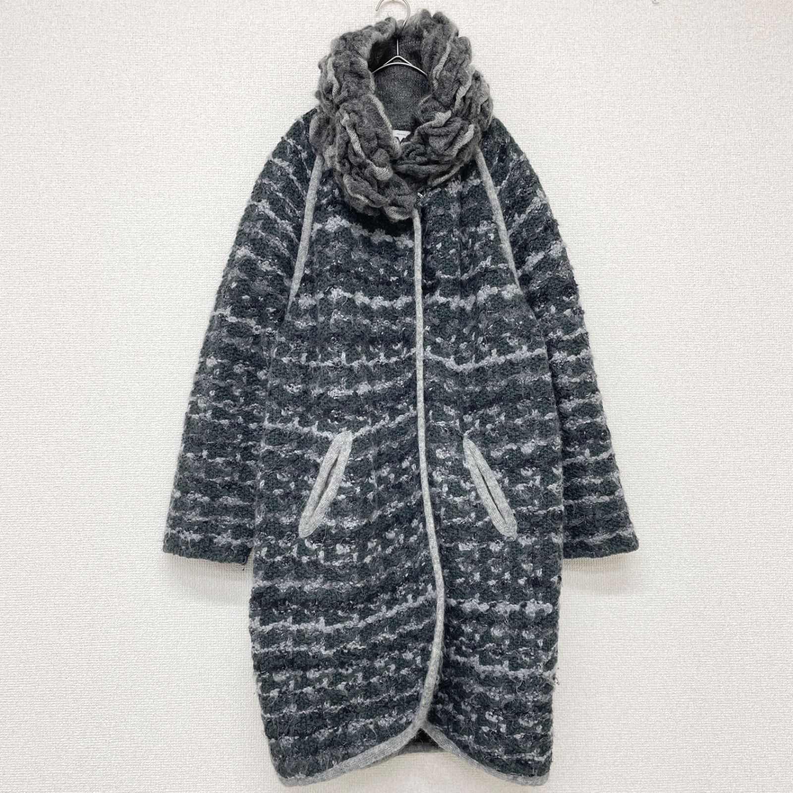 MISSONI ミッソーニ ロングコート ニット 総柄 アルパカ ウール マルチ