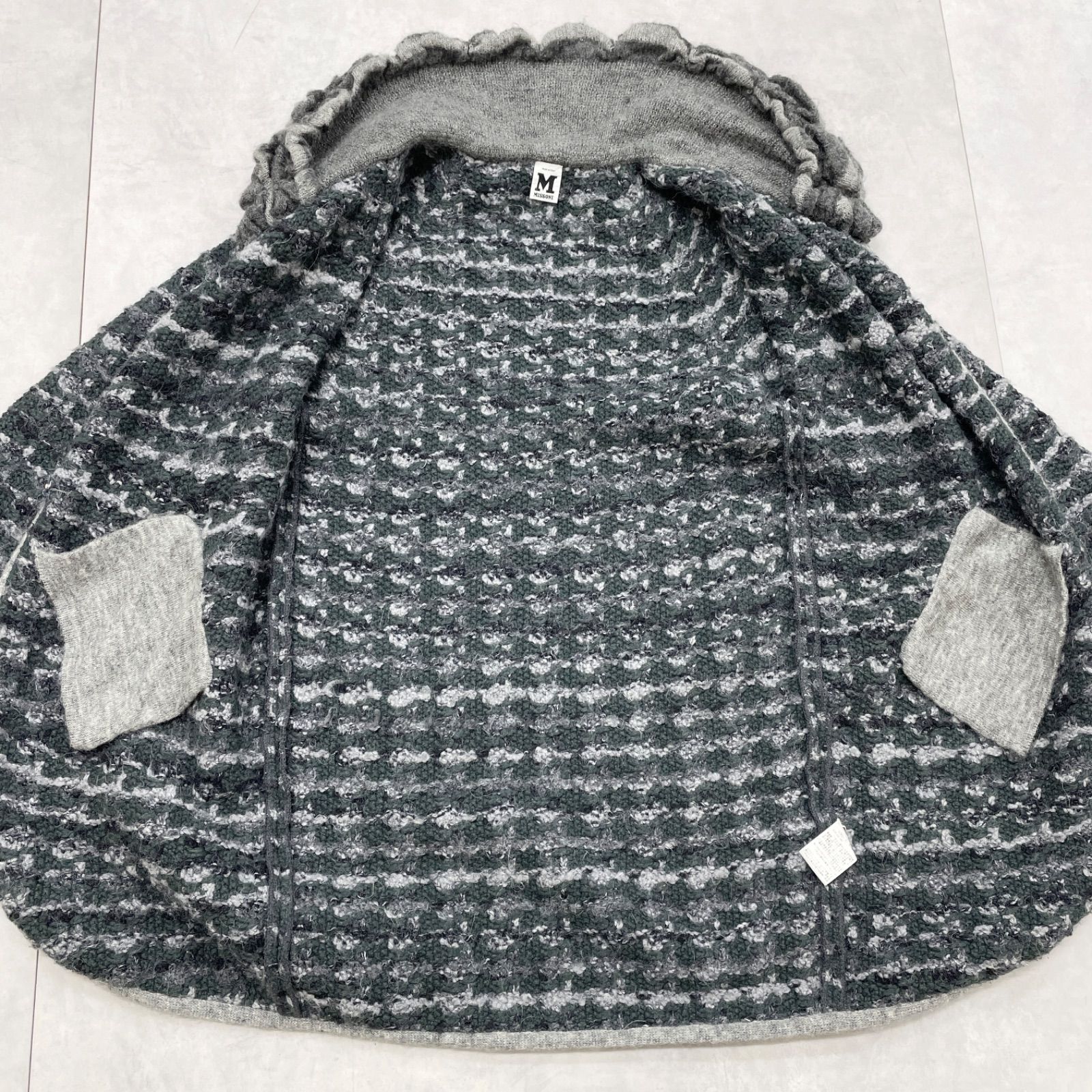 MISSONI ミッソーニ ロングコート ニット 総柄 アルパカ ウール マルチ