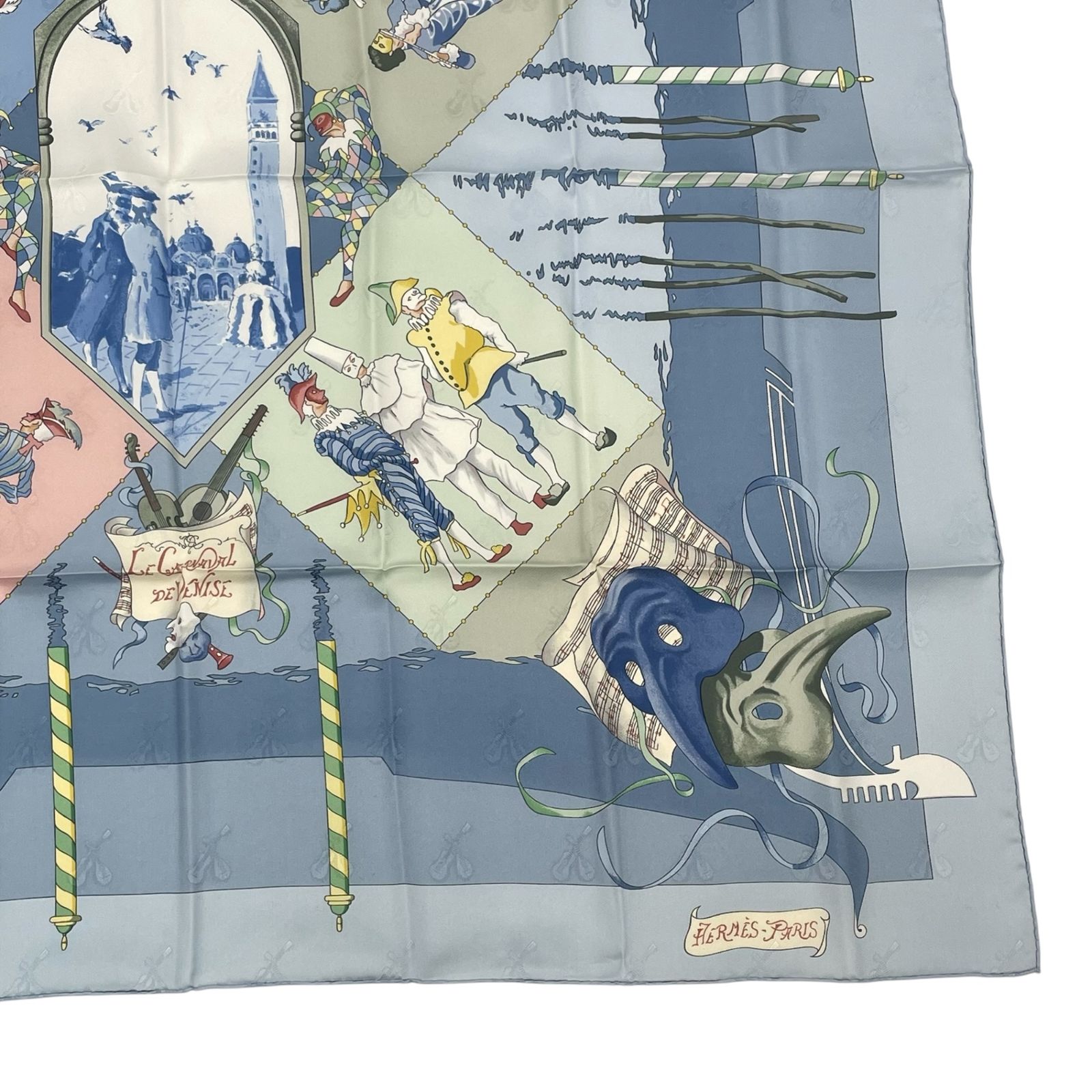 新品同様 HERMES エルメス カレ90 CARNAVAL DE VENISE ベニスの