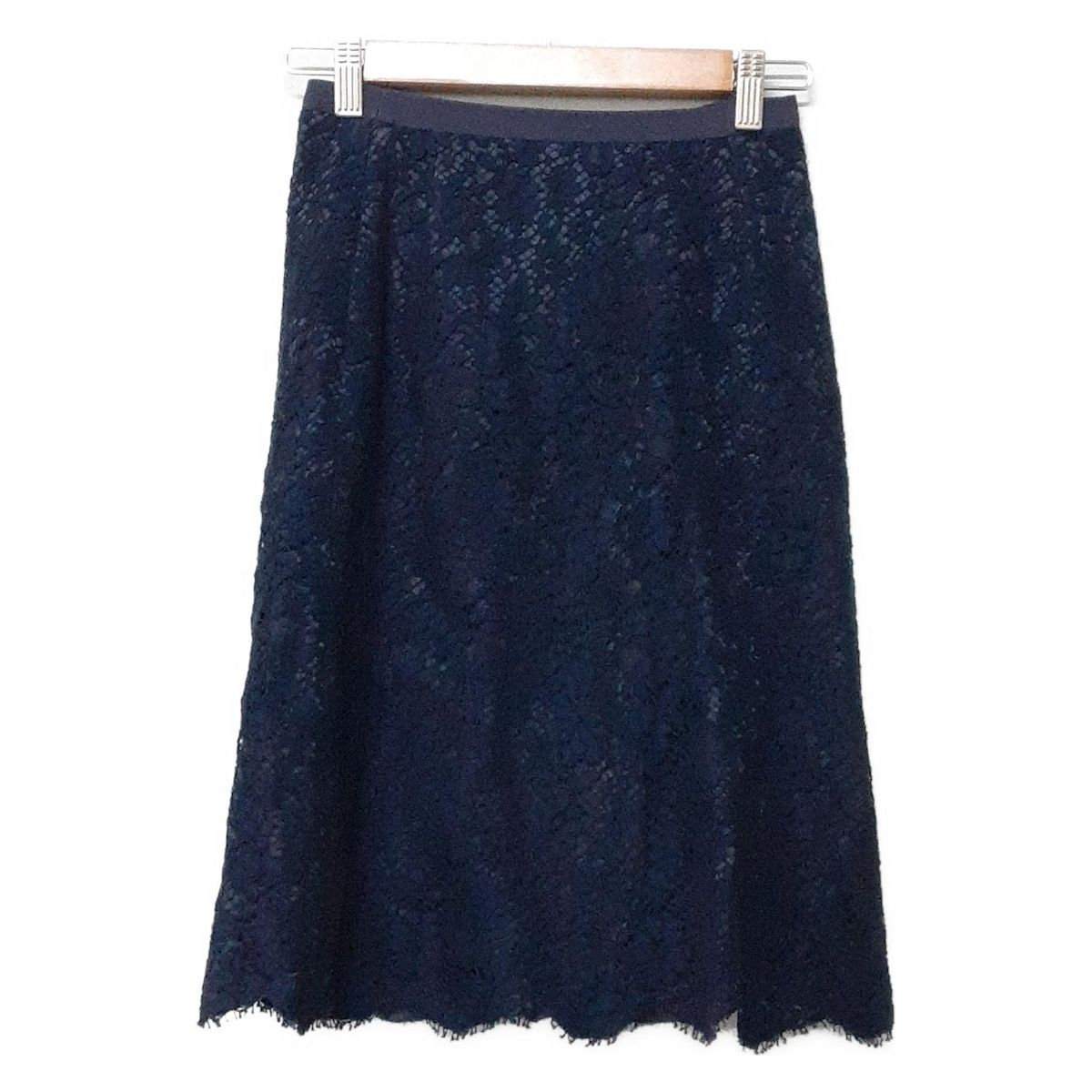 Drawer(ドゥロワー) スカート サイズ36 S レディース - ネイビー ひざ