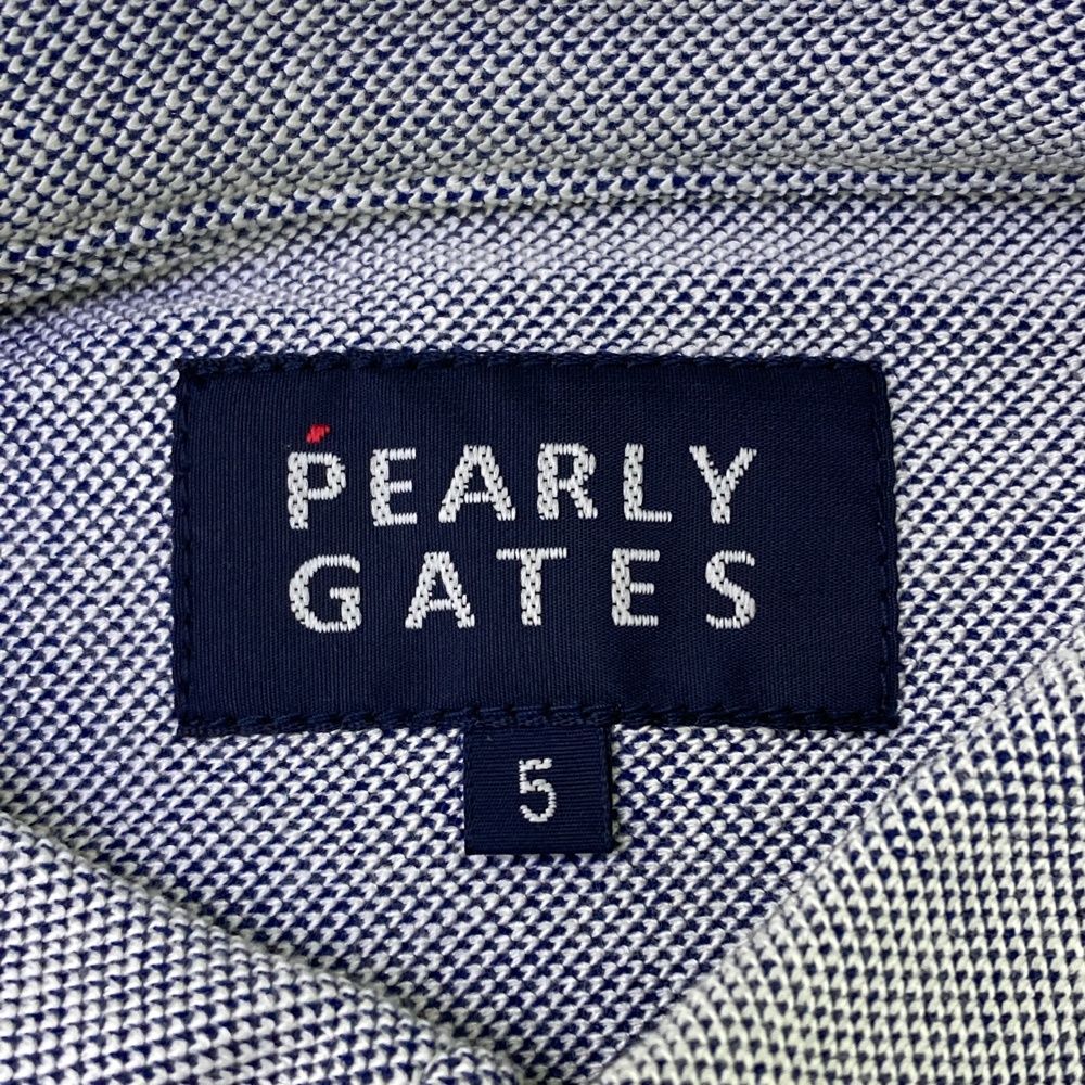 サイズ：5 PEARLY GATES パーリーゲイツ 長袖ポロシャツ ブルー系