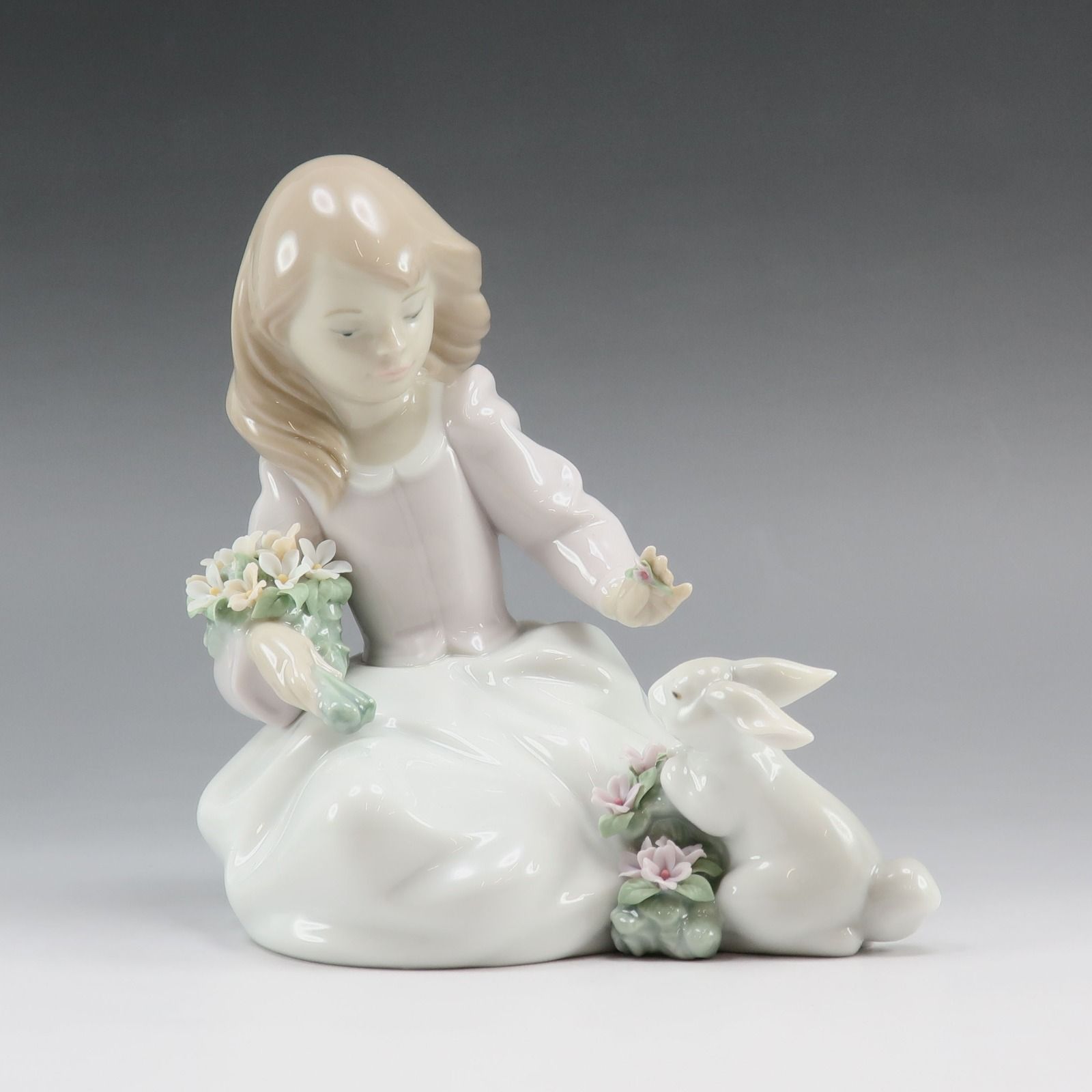 Lladro】リヤドロ うさぎと仲良し 6931 ポーセリン _ 置物 オブジェ