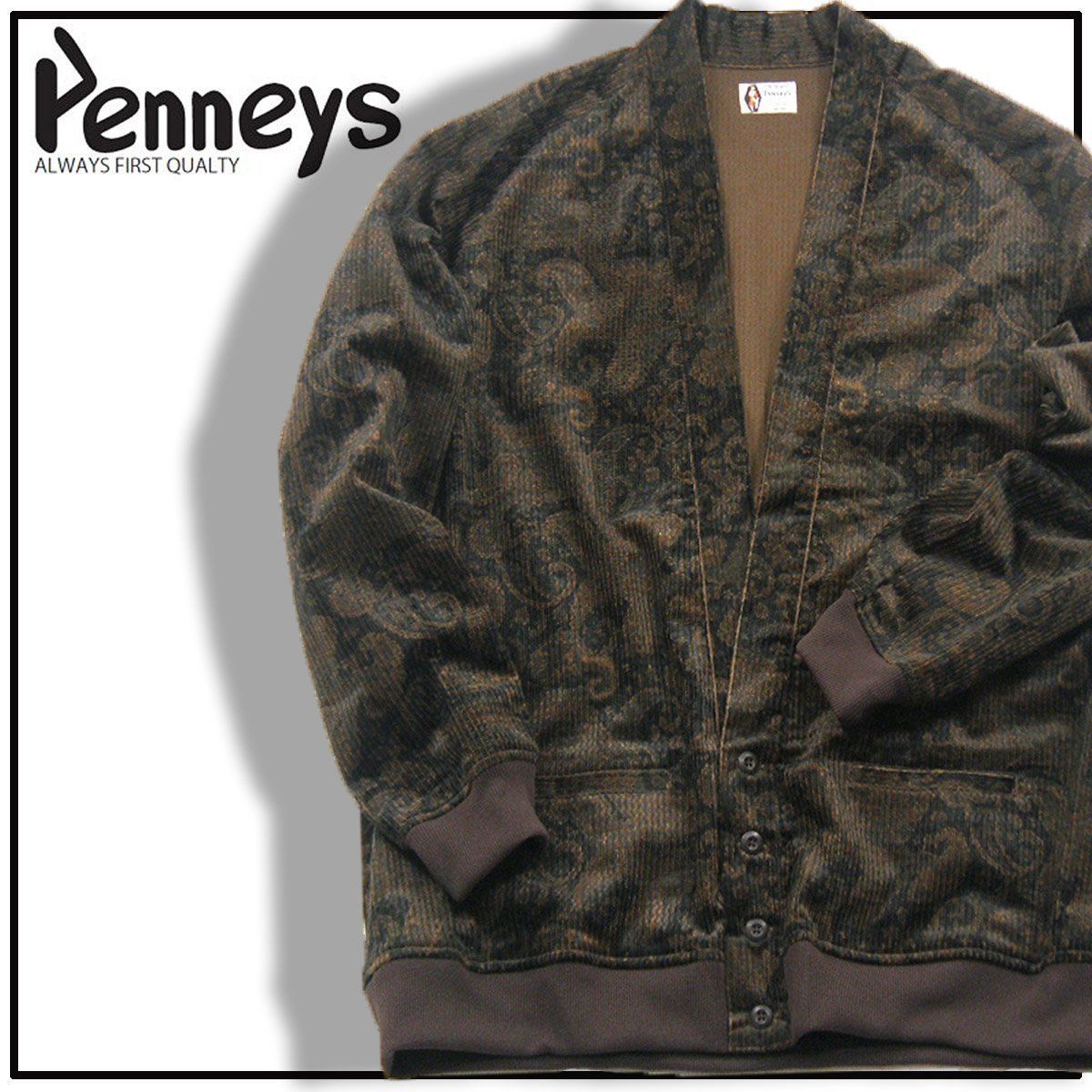新品】 PENNEYS ／ ペニーズ ペイズリー コーデュロイ カーディガン 