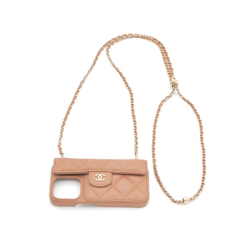 シャネル CHANEL 携帯・スマホアクセサリー ベージュ ゴールド ココ