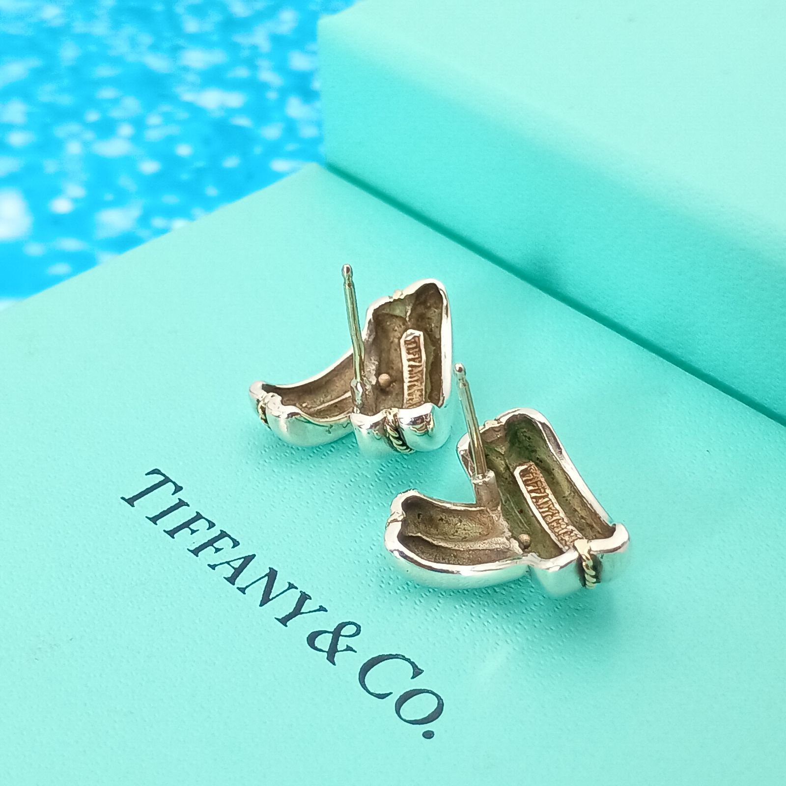 TIFFANY&Co.ティファニー ツイストロープピアス シルバー925 ゴールド