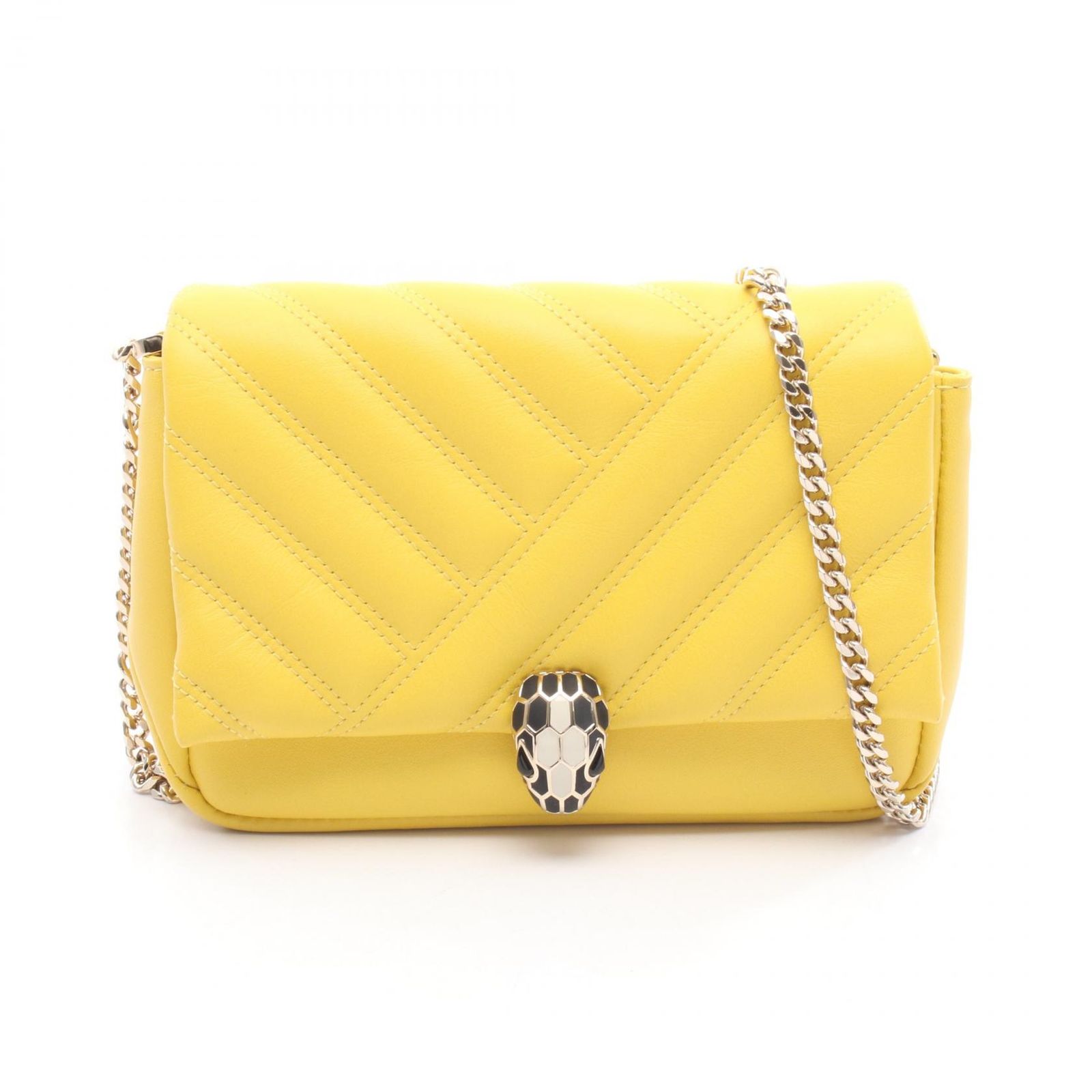 ブルガリ BVLGARI ショルダーバッグ セルペンティ カボション イエロー