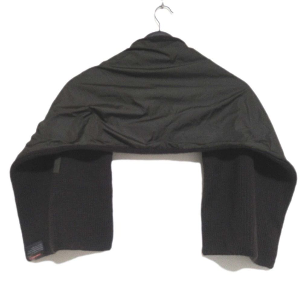 美品 PRADA SPORT プラダスポーツ ナイロン×ニット マフラー ダーク