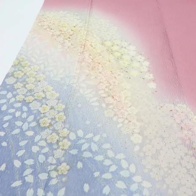 Y3845◇美品 正絹 作家物落款 手縫い仕立て 訪問着 着物 百華❀Y3842◇美品 正絹 吉野一廉落款 作家物 手縫い仕立て 桜 訪問着