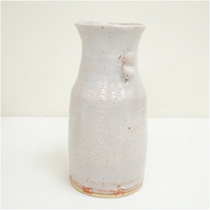 インテリア小物 藤原敬介造 志野花入（共箱） 花入れ 茶道 茶道具 花瓶