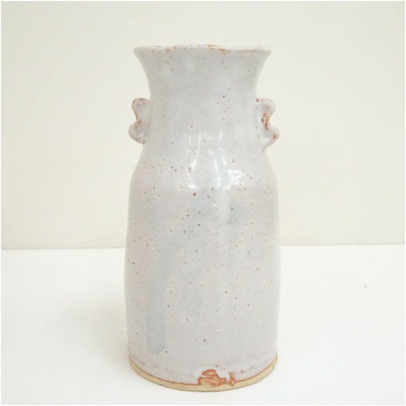 藤原敬介造 志野花入（共箱） 花入れ 茶道 茶道具 花瓶 花器 おしゃれ