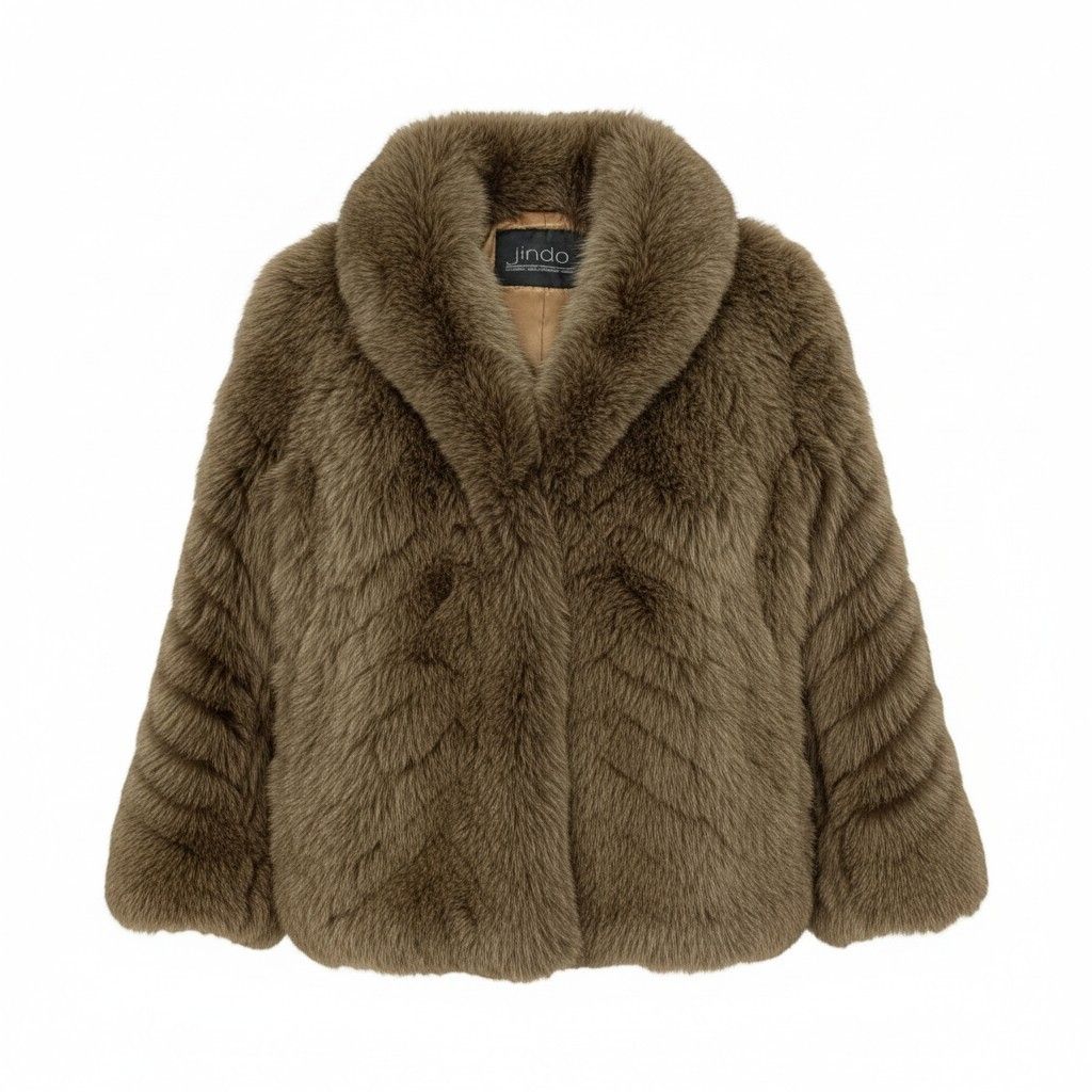 SAGA FOX サガフォックス リアルファー コート 染めベージュ L