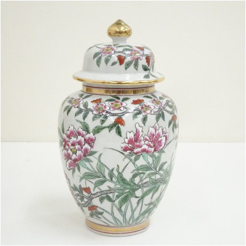 飾り壺 共箱付き 九谷彰栄造 飾壷（共箱） 飾り壺 飾り壺 飾壺 おしゃれ インテリア