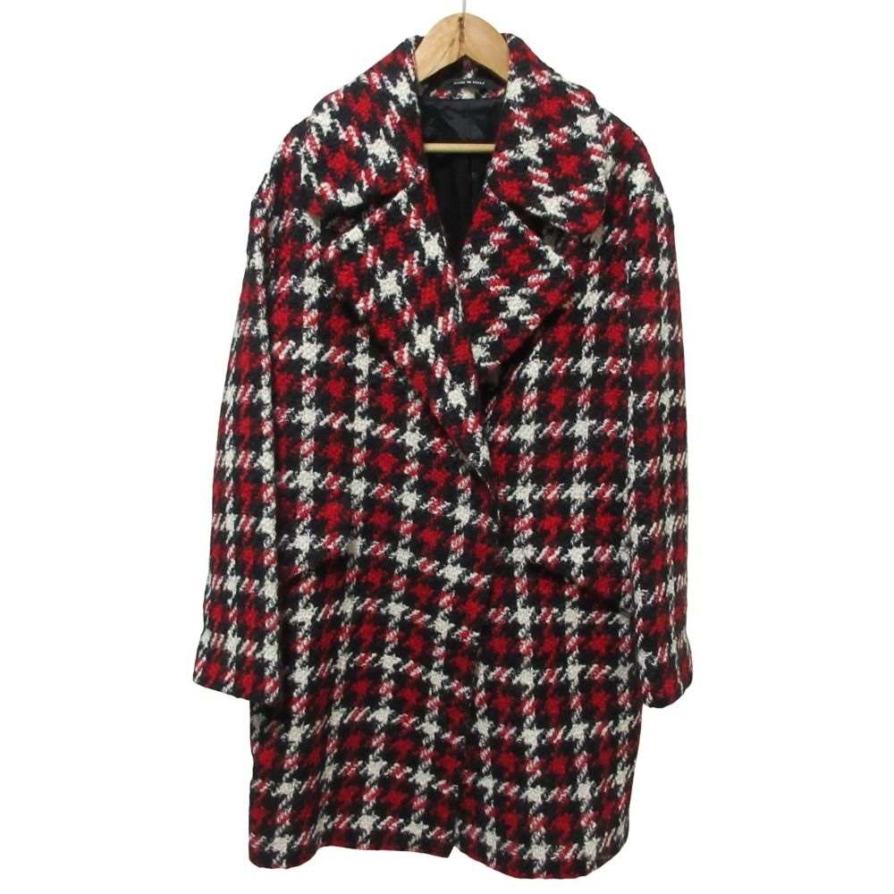 TAGLIATORE タリアトーレ 千鳥柄 チェスターコート イタリア製　白黒 タリアトーレ メンズ コート TAGLIATORE ブランド トレンチコート