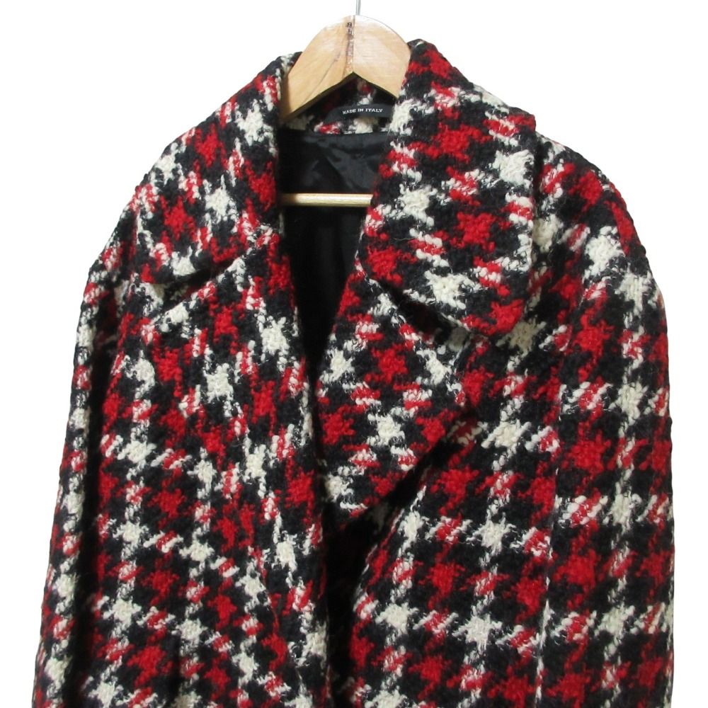 美品 TAGLIATORE タリアトーレ 千鳥柄 ツイード チェスターコート 40