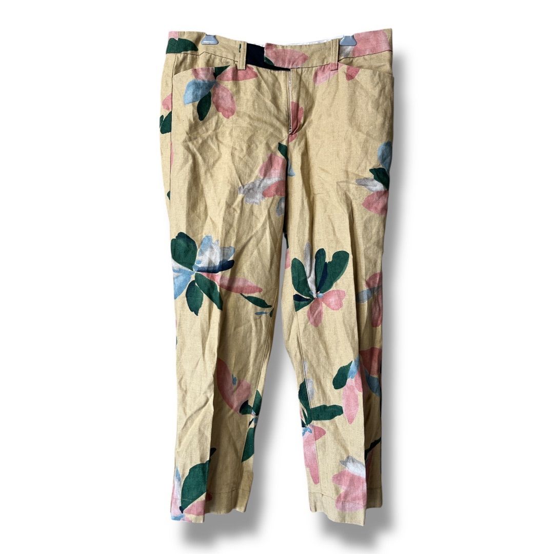 pal'las palace パラスパレス 花柄 クロップド リネンパンツ 麻