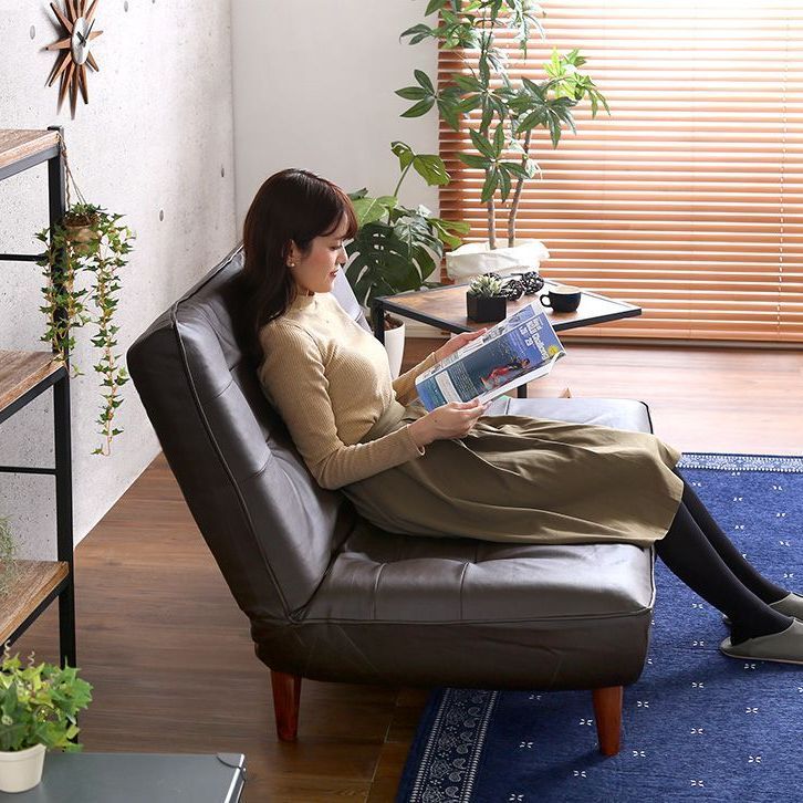 送料込み】ハイバックソファ 二人掛け 幅約120cm ブラック PVC 日本製