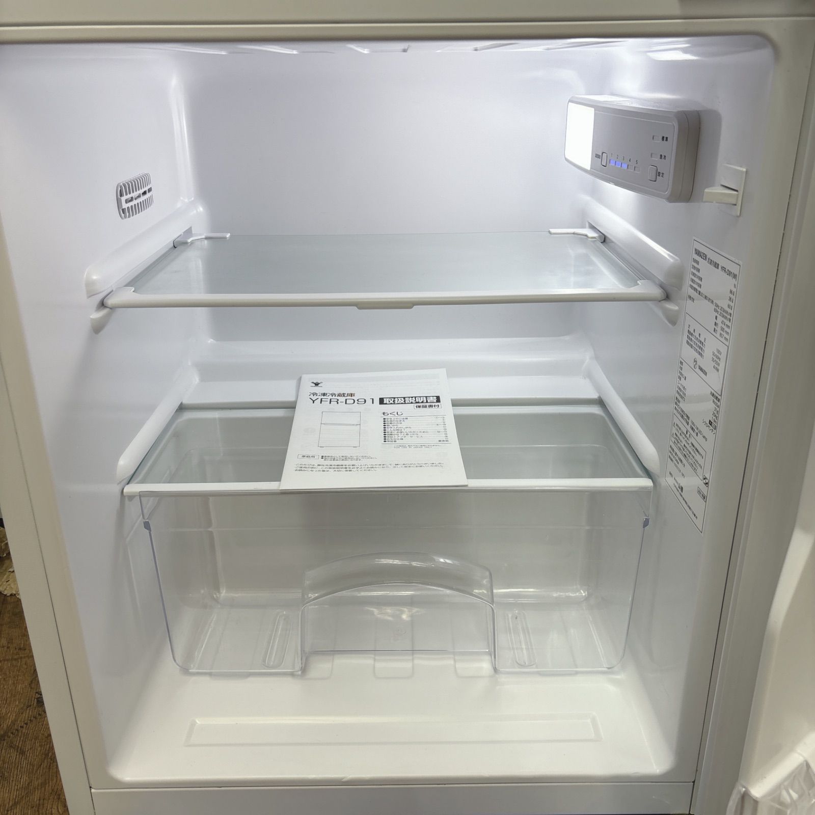 I519 🌈 名古屋市近郊配送設置無料！ YAMAZEN 冷蔵庫 (86L) ⭐ 動作