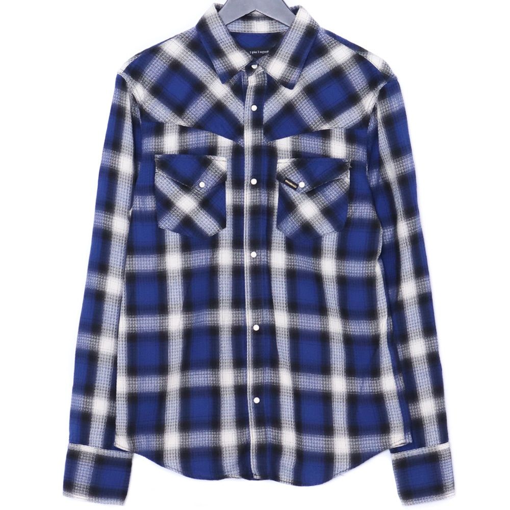 1PIU1UGUALE3 CHECK WESTERN サイズV ブルー MRS079 CTT005 - メルカリ