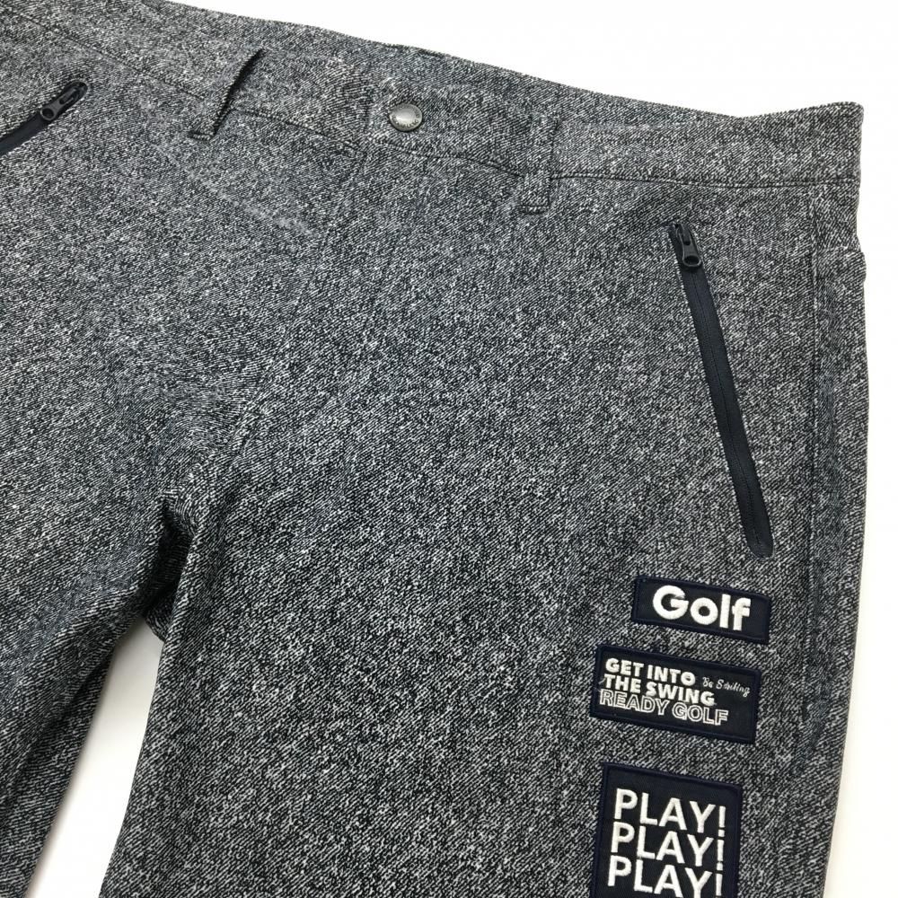 パーリーゲイツ ジョガーパンツ 杢ネイビー 裏起毛 ストレッチ メンズ