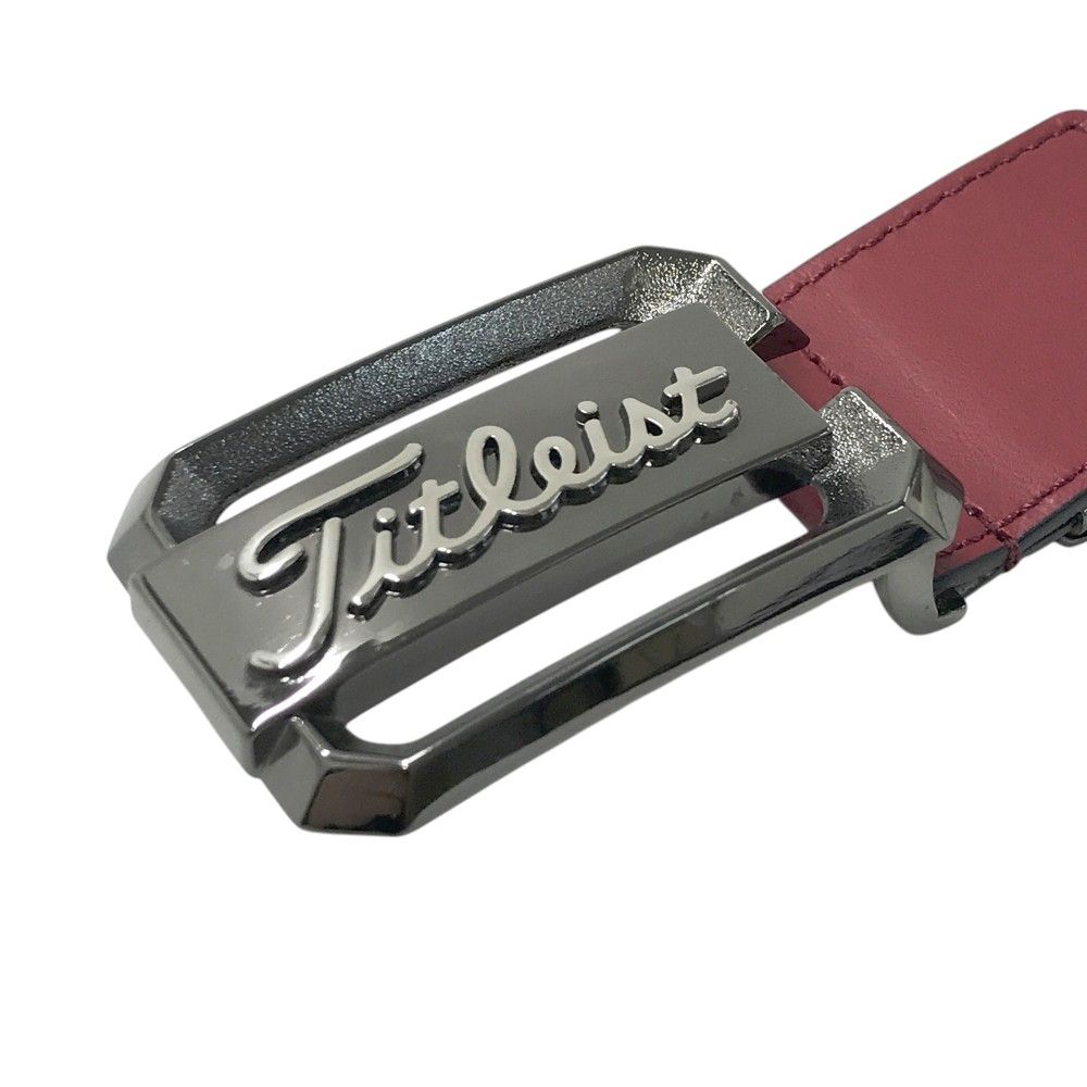 TITLEIST タイトリスト ロゴバックル ベルト レッド系 [240101558294