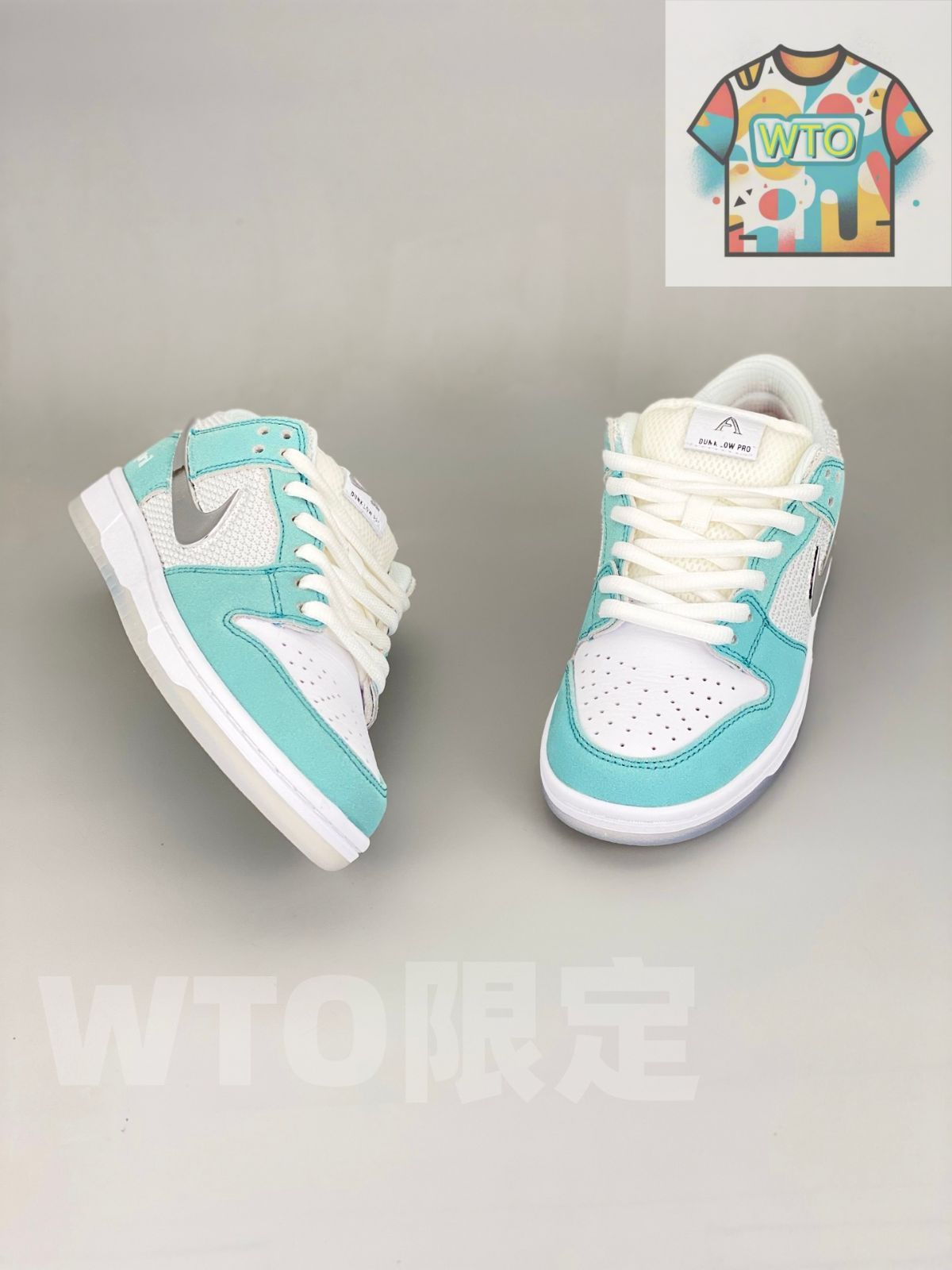 エイプリルスケートボード×ナイキSBダンクロー プロQSホワイトアンドマルチカラ エイプリルスケートボード × ナイキ SB ダンク ロー プロ QS 