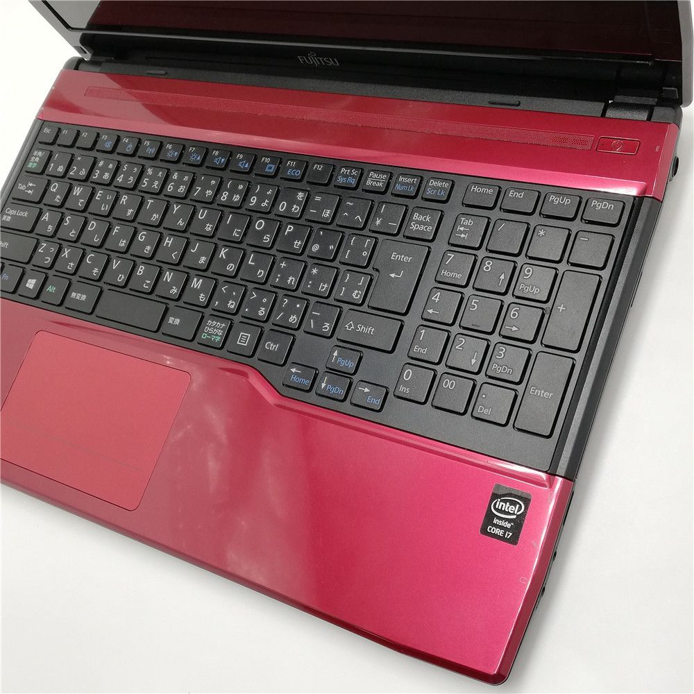 激安 Wi-Fi有 富士通 ノートパソコン AH53/M レッド 中古美品 Core i7
