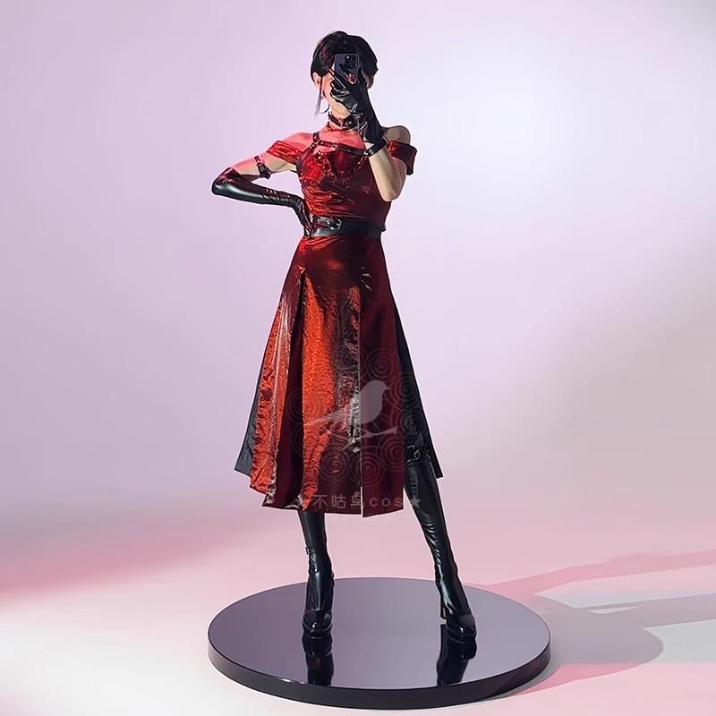 ゲーム 恋と深空 暗幕 コスプレ 服装 深空 人 主控 赤 ワンピース セット meilu 51209