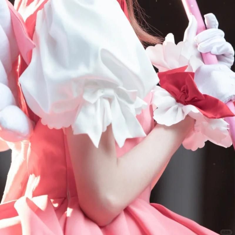 高品質 カードキャプターさくら コスプレ服 子供用 サイズ 赤白 戦闘服 コスプレ 二次元 アニメ 服装 meilu 51205