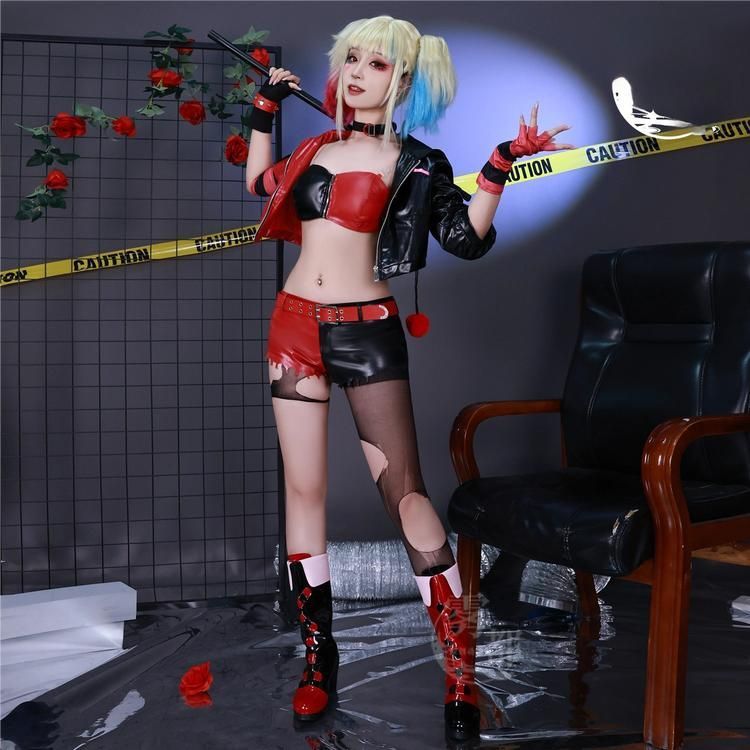 ♥ 霧都アニメ ハーレイ?クイン コスプレ衣装 meilu 51209