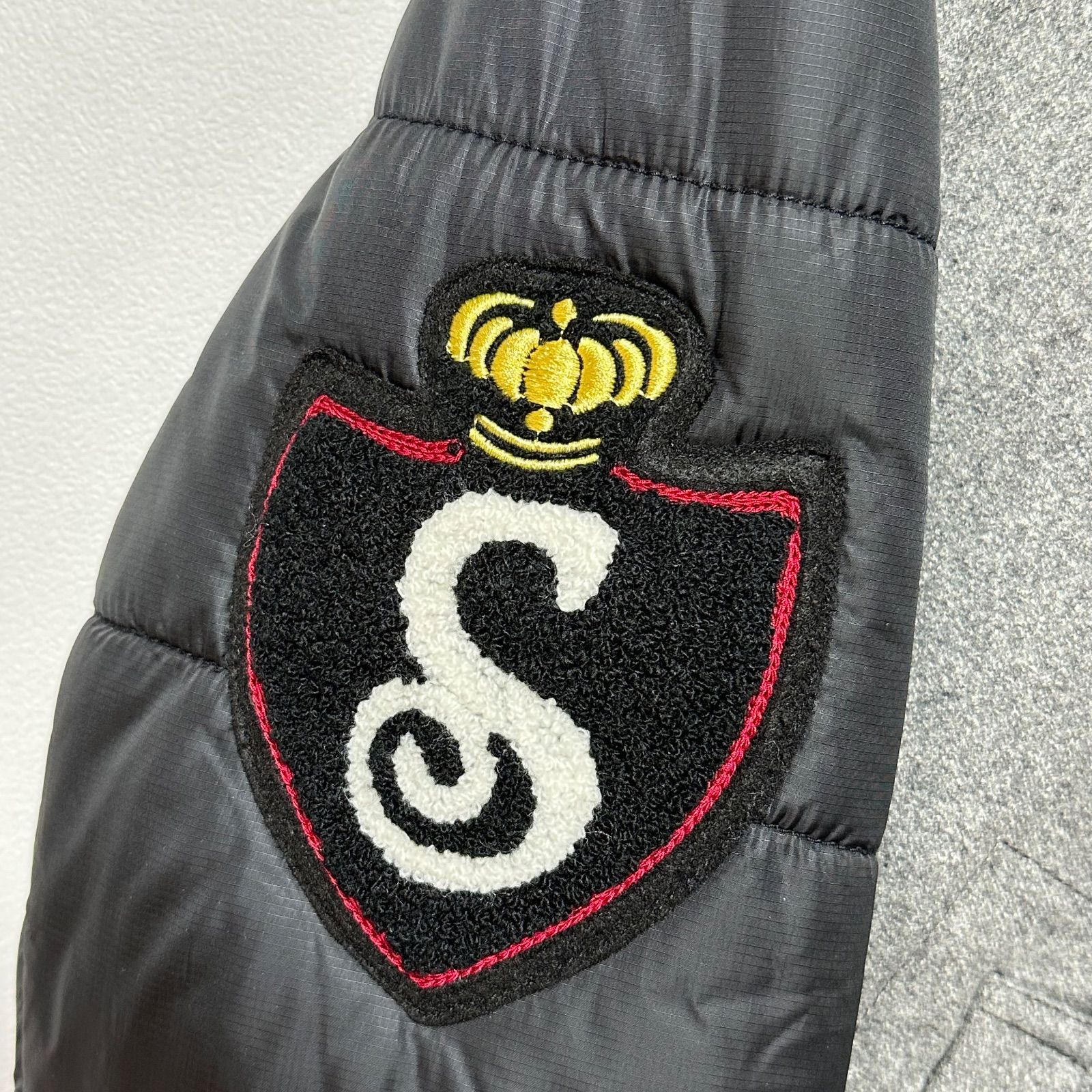 SCHOTT ショット スタジャン M グレー×ブラック 切替 メルトン