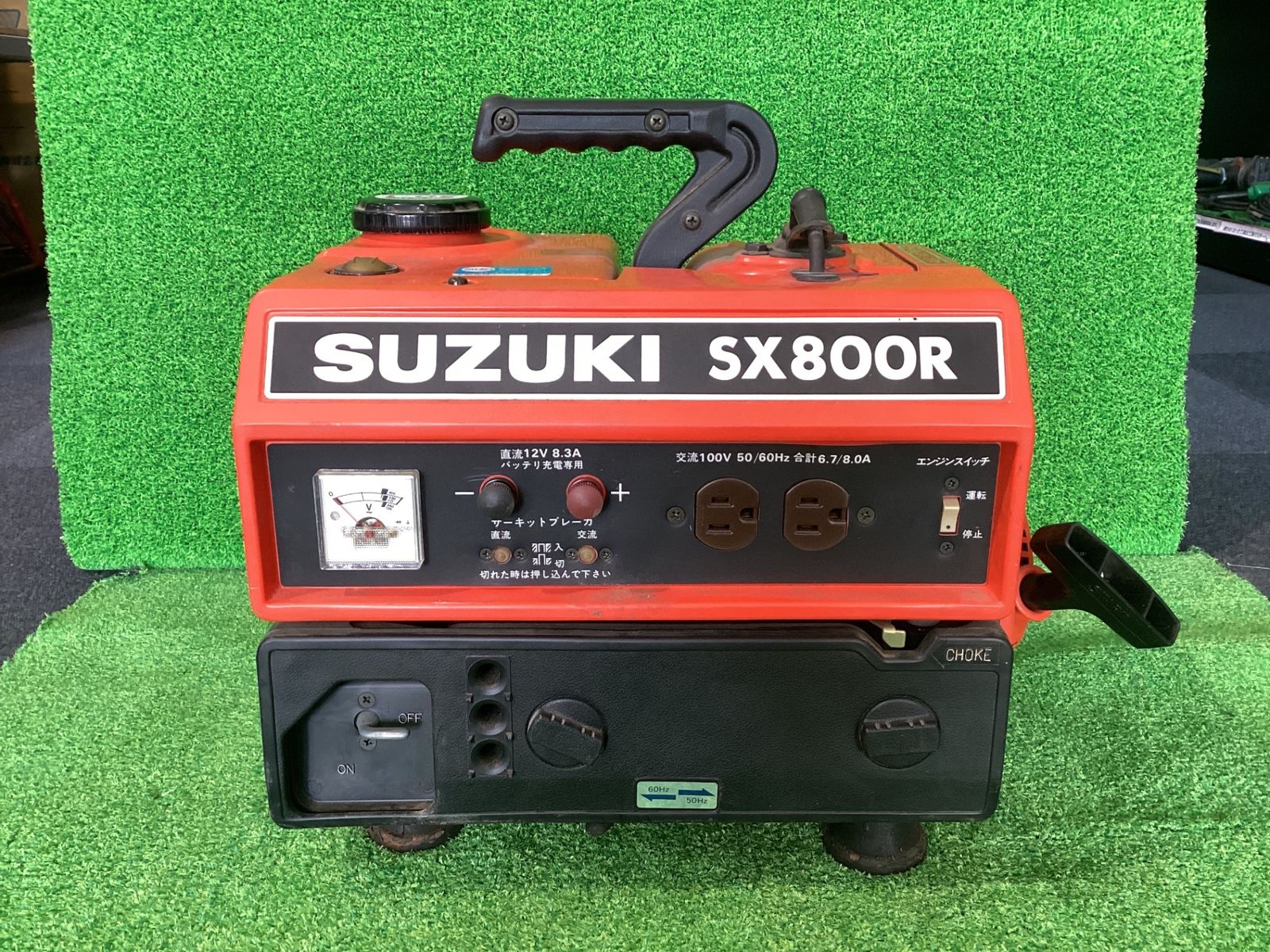 最終値下げSUZUKI発電機　SX800R（中古動作確認済） スズキ SX800R 小型エンジン発電機 ※発電確認済・振動多め・現状品(サ