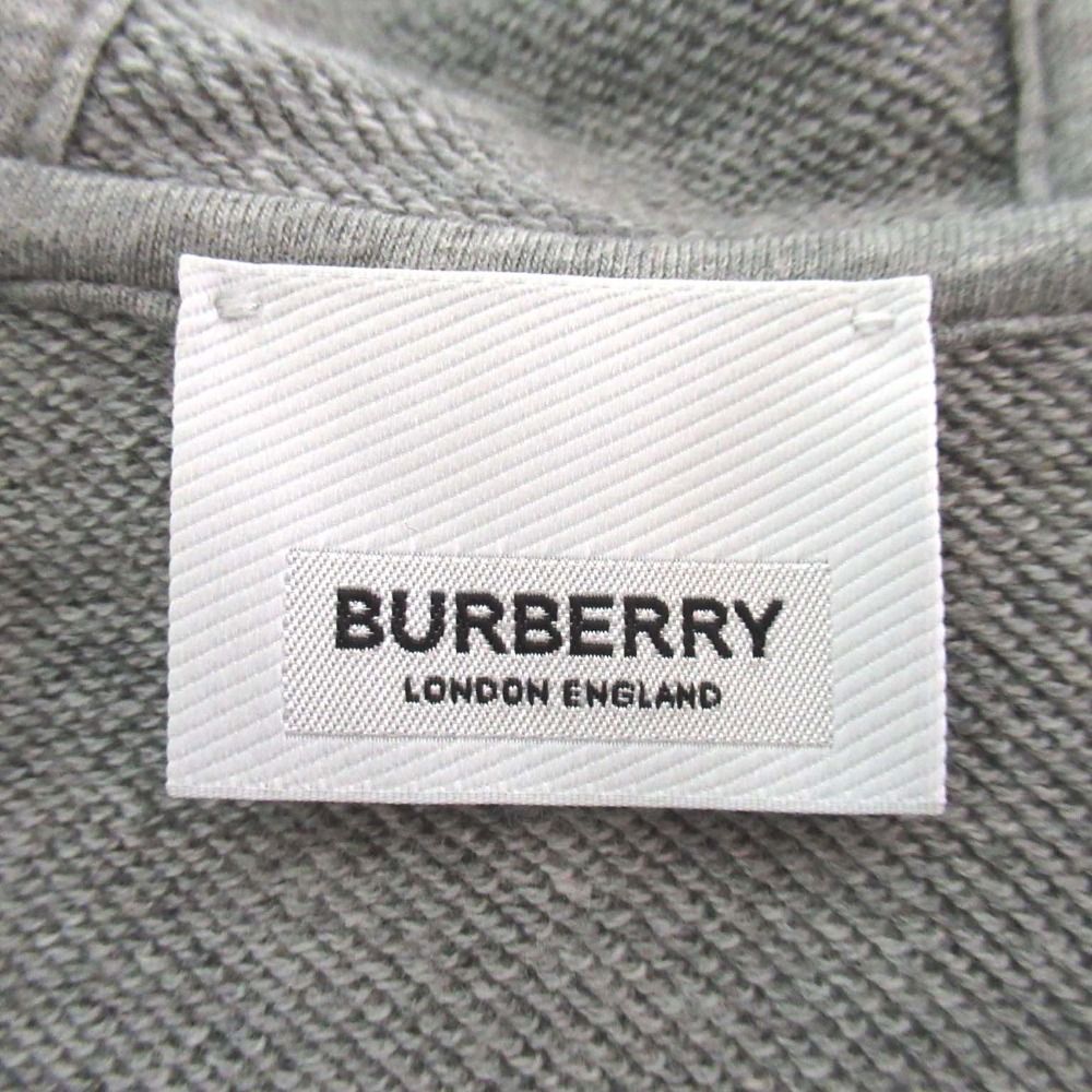 美品 BURBERRY バーバリーロンドンイングランド キッズ ジップアップ スウェット パーカー 18M 86cm グレー キッズ 古着  USED