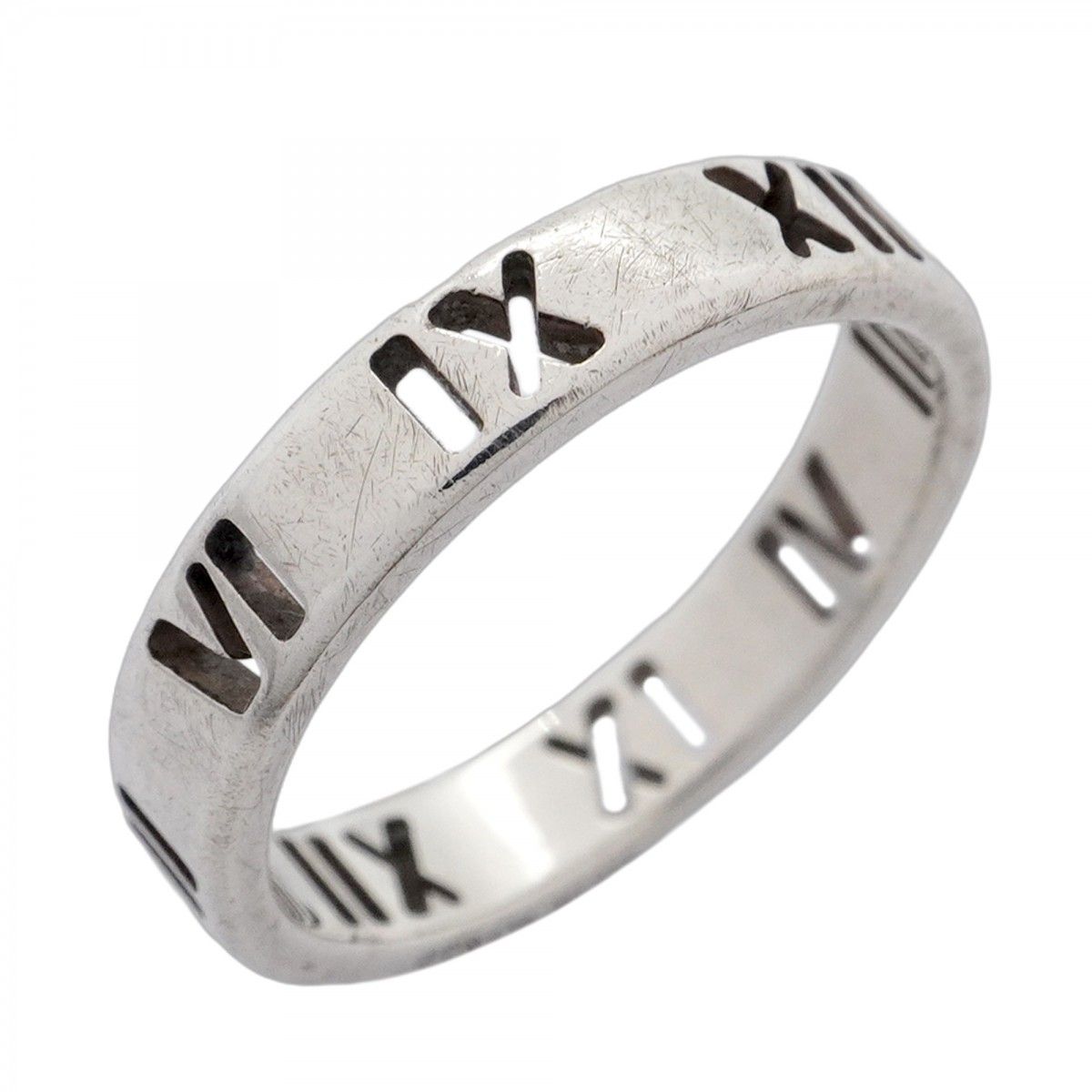 5job0182】ティファニー リング アトラス ナロー シルバー925 7.5号