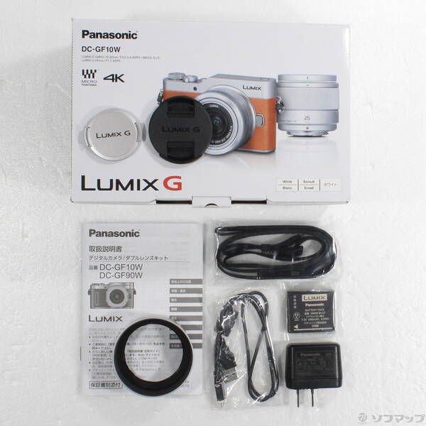 LUMIX DC-GF10W-Wダブルレンズキット　ホワイト LUMIX Gシリーズ パナソニック ミラーレス Panasonic DC-GF10 ダブル