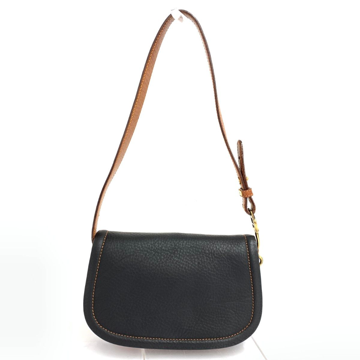 AIGNER アイグナー ワンショルダーバッグ ロゴ金具/レザー ブラック 