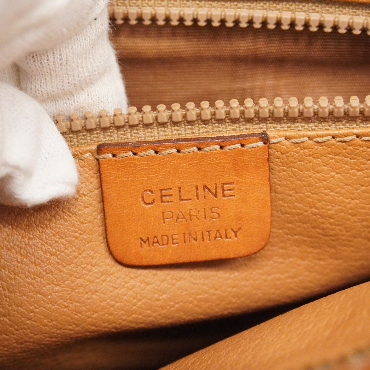 5od3026】セリーヌ クラッチバッグ マカダム PVC ベージュ ライト