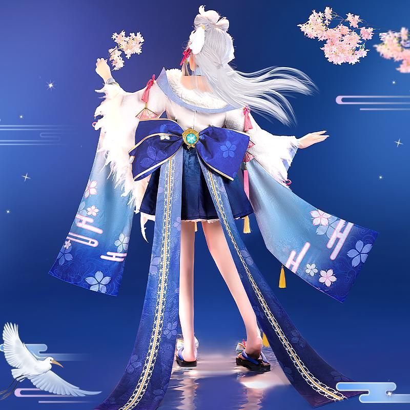 初獣猫 原神 神里綾華 白鷺の桜華 同人 ゲームコスプレ衣装 女性用 meilu 51209