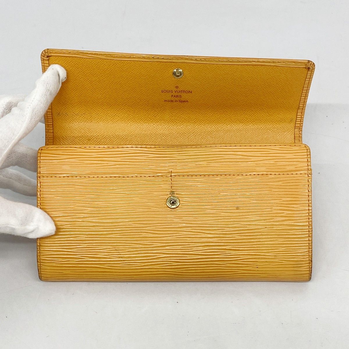 5od3116】ルイヴィトン 長財布 エピ ポシェットポルトモネクレディ