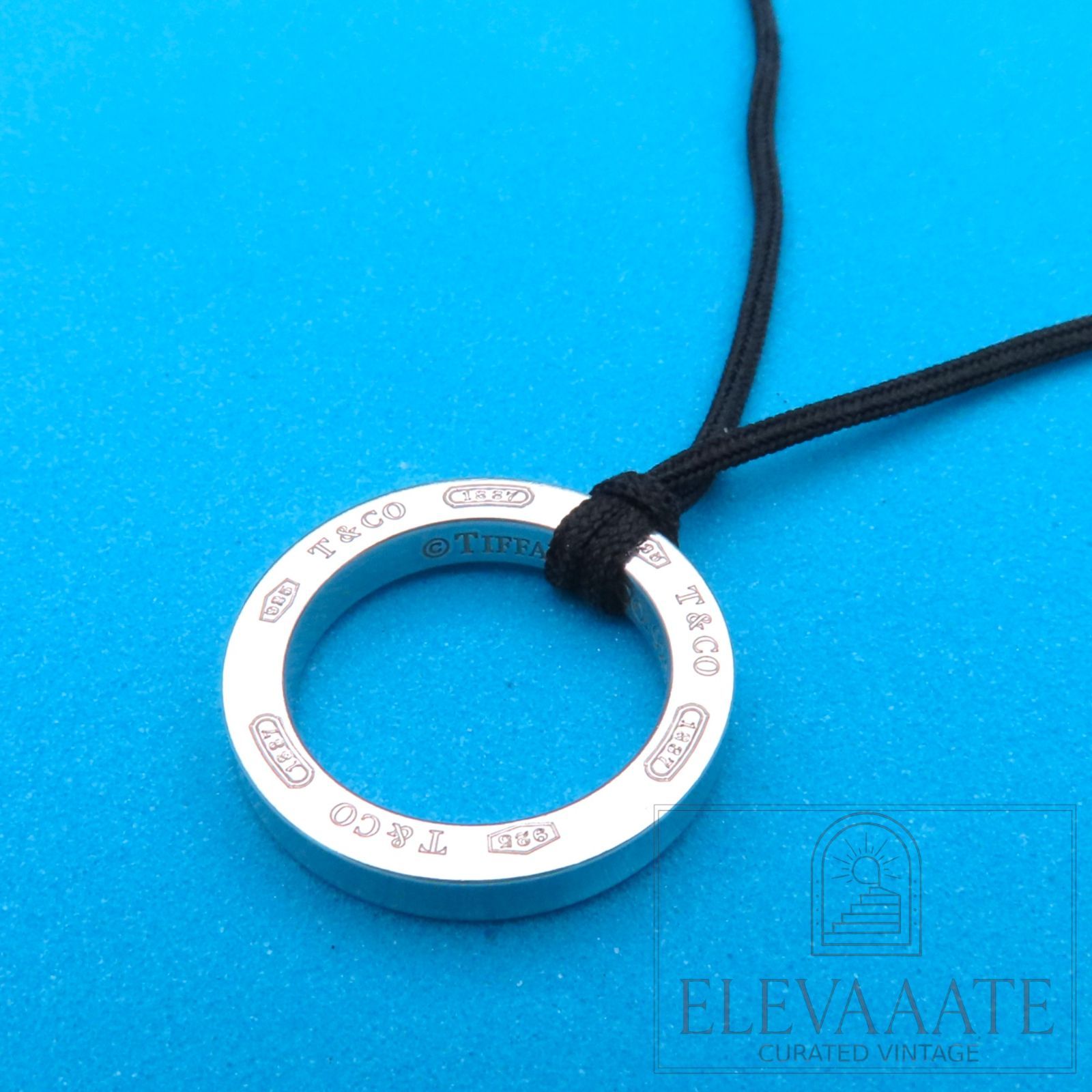 美品 Tiffany&Co. ティファニー 1837 サークル シルバー ブラック 