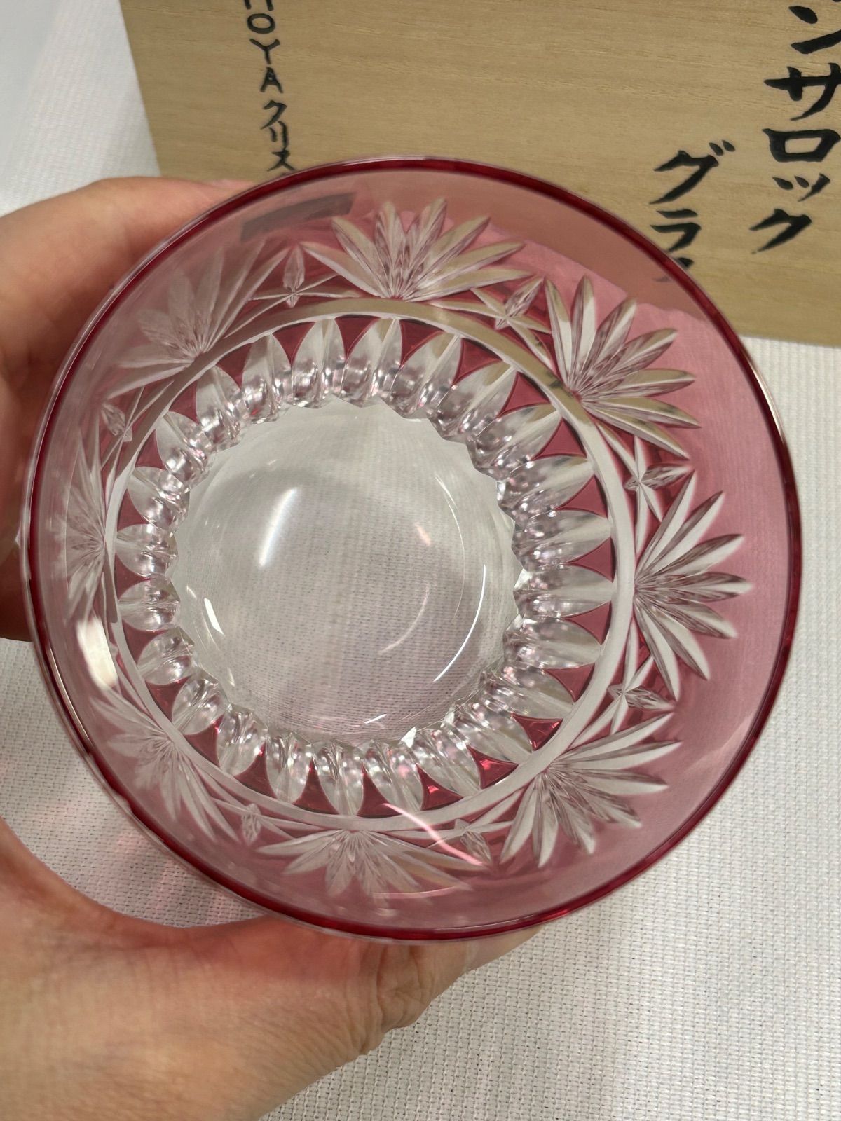 HOYA クリスタルカットアイスバケットとグラスセット　江戸切子 HOYA クリスタルカットアイスバケットとグラスセット 江戸切子