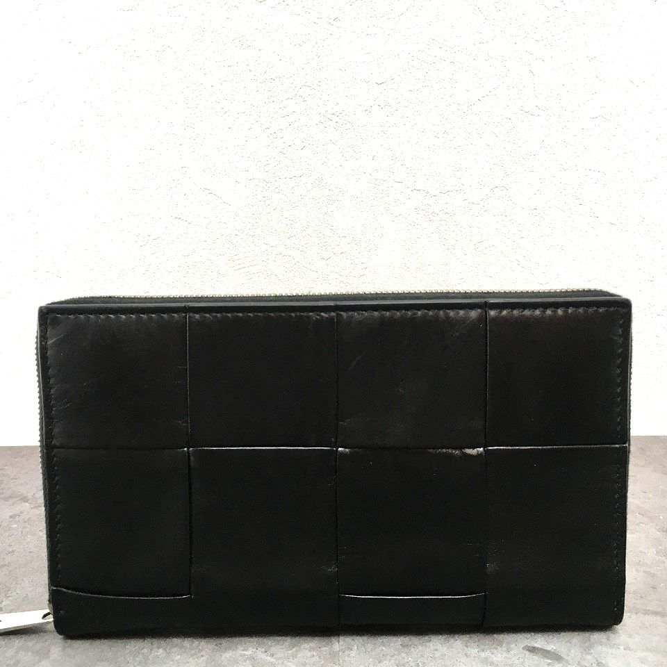 送料込み！ 美品 BOTTEGAVENETA ジップウォレット ブラック 532 - メルカリ