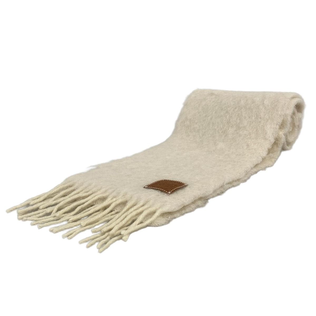 LOEWE(ロエベ) マフラー アイボリー ウール LOEWE ロエベ アナグラム