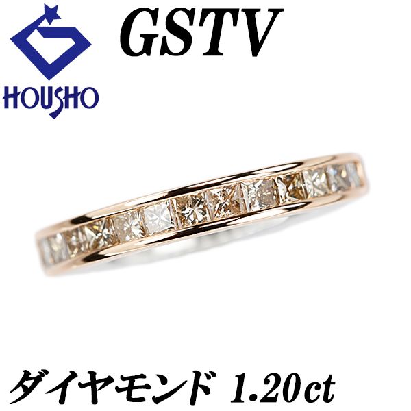 ジーエスティービー ダイヤモンド リング K18ホワイトゴールド K18