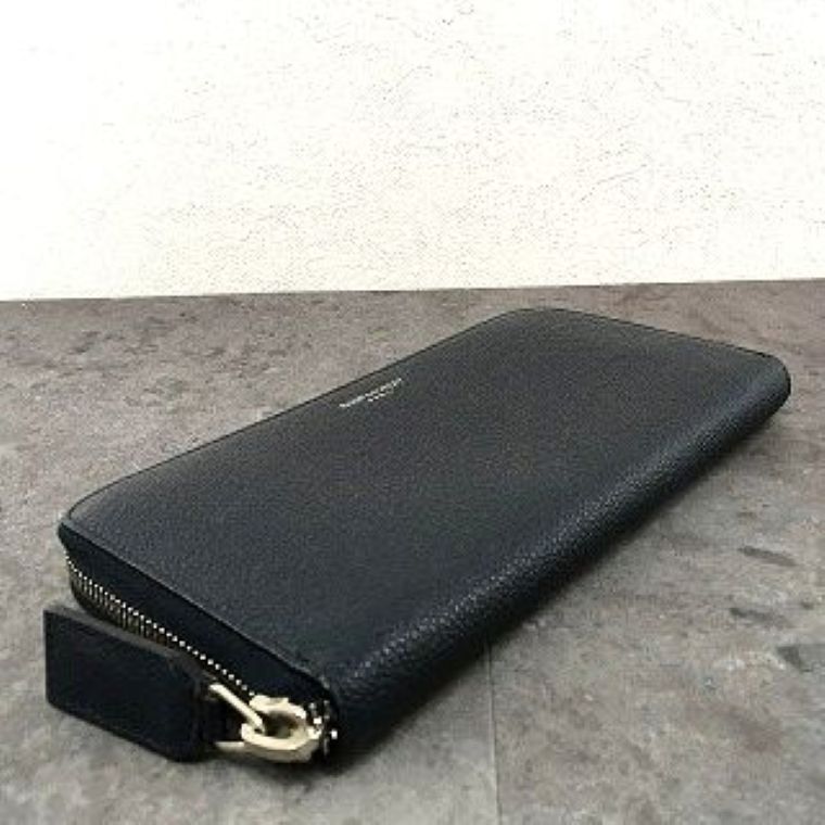 YVES SAINT LAURENT ジップウォレット ネイビー YSL 599 送料込み！ 極美品 YVES SAINT LAURENT ジップウォレット ネイビー YSL